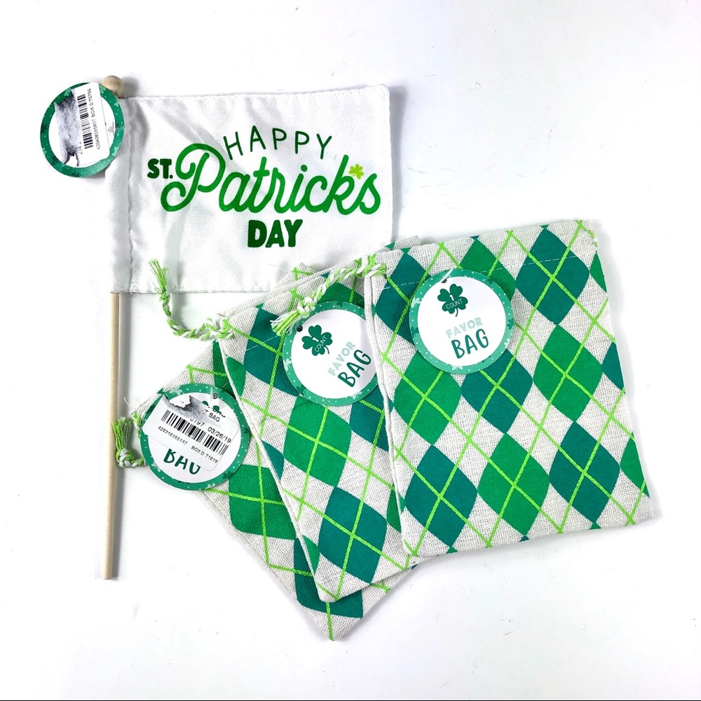 St. Patrick’s Day Flag Party Favor Gift Bag Set